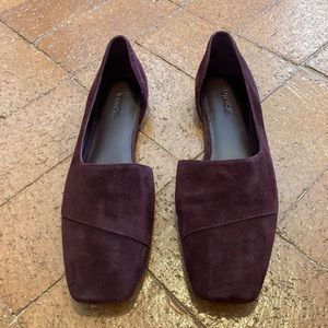Vince Cyder Flat Maroon Suede 8.5